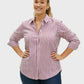 Lapa Plus Women's Striped Top with a Chest Single Pocket - Lapa plus