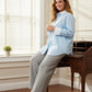 Lapa Plus Women's Striped Top with Single Pocket and Contrast Cuffs - Lapa plus