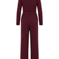 Lapa Plus Women's Stylish Jumpsuit with Lapel and Waist Tie - Lapa plus