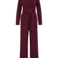 Lapa Plus Women's Stylish Jumpsuit with Lapel and Waist Tie - Lapa plus