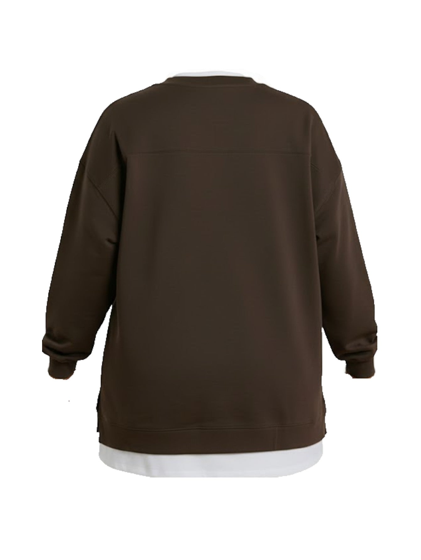 Lapa Plus Women's Two - in - One Contrast Trim Crewneck Sweatshirt - Lapa plus