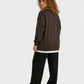 Lapa Plus Women's Two - in - One Contrast Trim Crewneck Sweatshirt - Lapa plus
