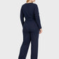 Lapa Plus Women's V - Neck Wrap Belted Jumpsuit - Lapa plus