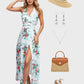 Lapa Plus Women's Vacation Floral Chiffon Halter Dress With Lining - Lapa plus