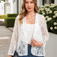 Lapa Plus Women's Solid Color Lace Suit Cardigans
