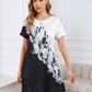 Lapa Plus Women's 3D Floral Print Loose Hem Dress