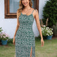 Lapa Plus Women's Sexy Spaghetti Strap Floral Split Dress