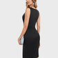 Lapa Plus Women's Sparkling Patchwork Slit Dress