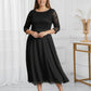 Lapa Plus Women's Timeless Elegant Lace-Paneled Dress