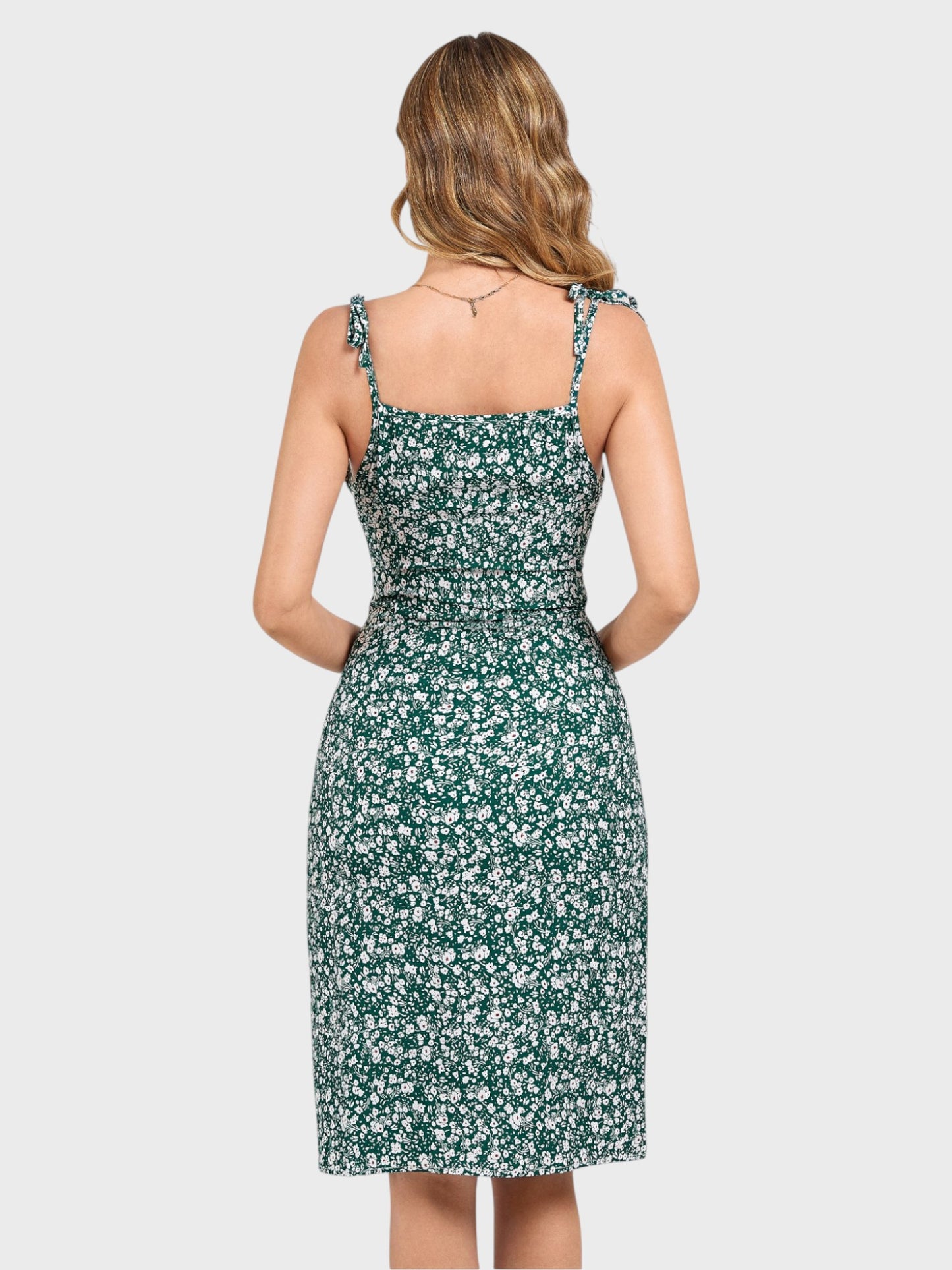 Lapa Plus Women's Sexy Spaghetti Strap Floral Split Dress