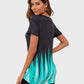 Lapa Plus Women's Short Sleeved Gradient Printed T-shirt