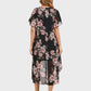 Lapa Plus Women's Asymmetric Floral Print Two-piece Dress