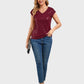Lapa Plus Women's V-neck Raglan Sequined Party Top