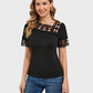 Lapa Plus Women's Lace Patchwork Short Sleeved Top