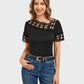 Lapa Plus Women's Lace Patchwork Short Sleeved Top