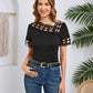 Lapa Plus Women's Lace Patchwork Short Sleeved Top