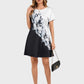 Lapa Plus Women's 3D Floral Print Loose Hem Dress