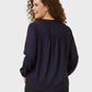 Women's Basic Crewneck Button - Front Top - Lapa plus