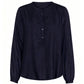 Women's Basic Crewneck Button - Front Top - Lapa plus