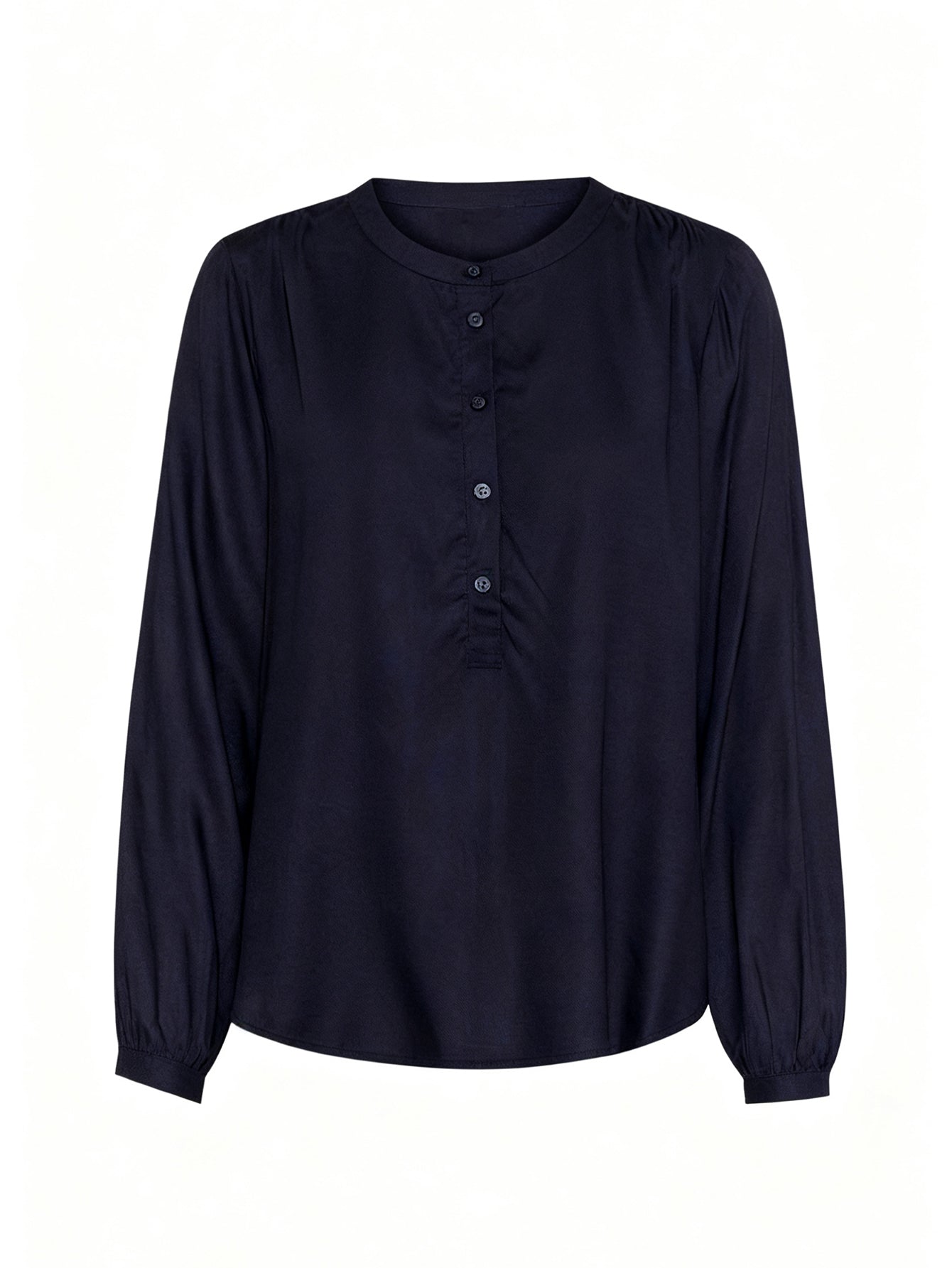 Women's Basic Crewneck Button - Front Top - Lapa plus